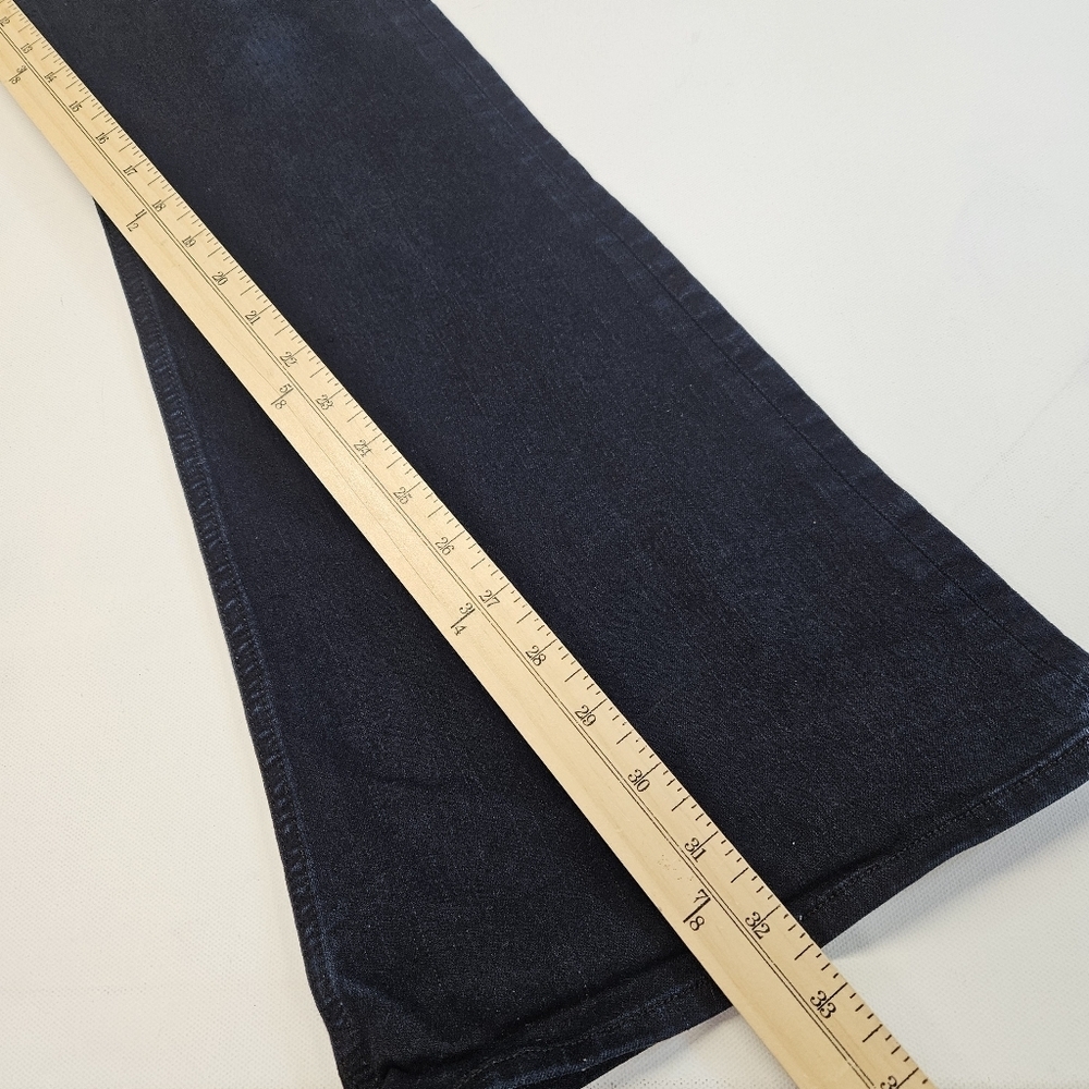 Rag & Bone Elephant Bell Flare Jeans Womens 27 Dark Blue Indigo Overdye Stretch - Picture 6 of 10
